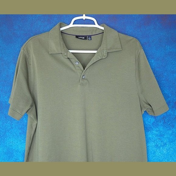 Apt 9 Men's Green Polo Golf Shirt Size Large - Picture 3 of 7